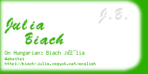 julia biach business card